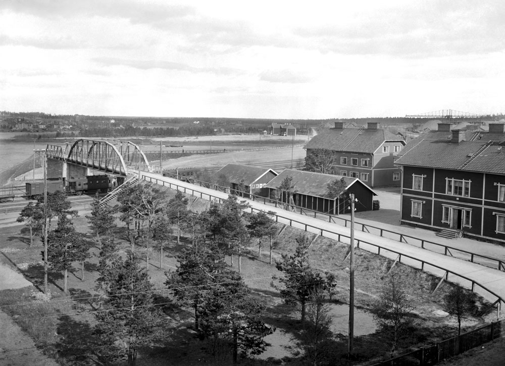 Vy över viadukten på Malmudden.