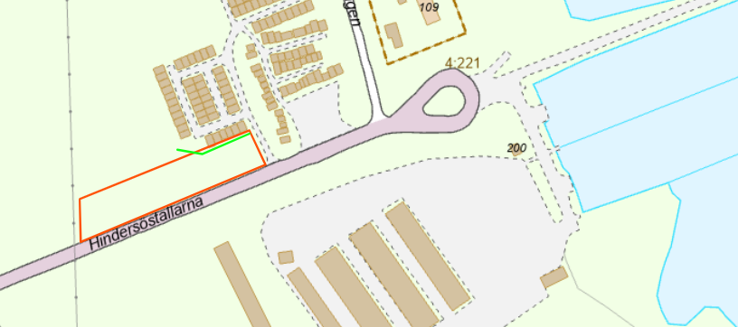 Karta som visar var den nya parkeringen ska angöras.