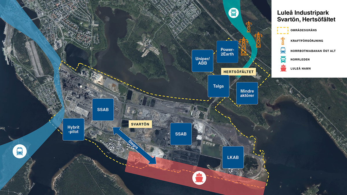 Det finns stora strategiska fördelar med att ansluta Luleå Industripark direkt till Norrbotniabanan.