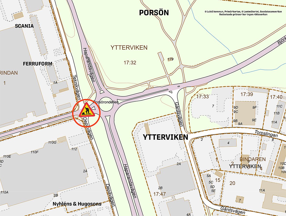 Karta som visar var den nya Hertsökolan byggs